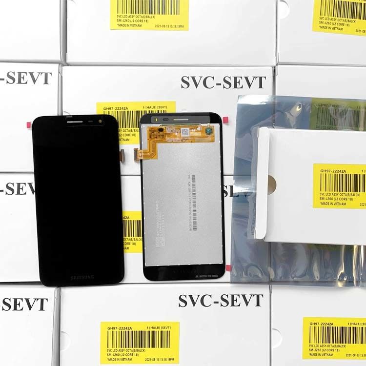 Wymiana ekranu LCD  J2 Core w kolorze czarnym, oryginalny pakiet serwisowy bez ramki