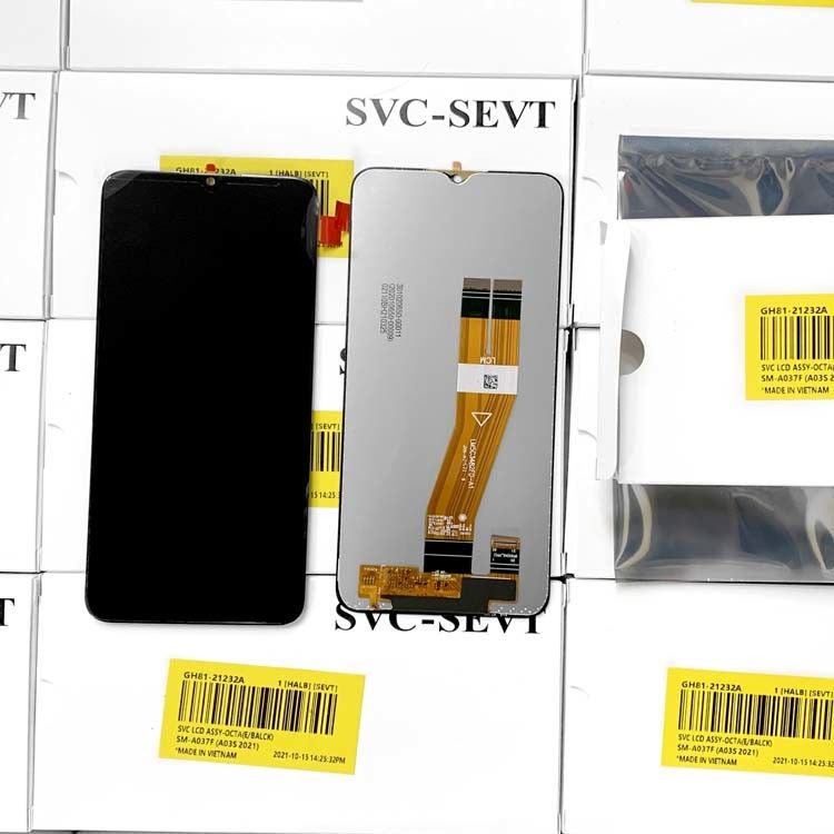100% oryginalny ekran LCD dla telefonów komórkowych  A03S Service Pack LCDS  A037 Wysokiej jakości wyświetlacz telefonu