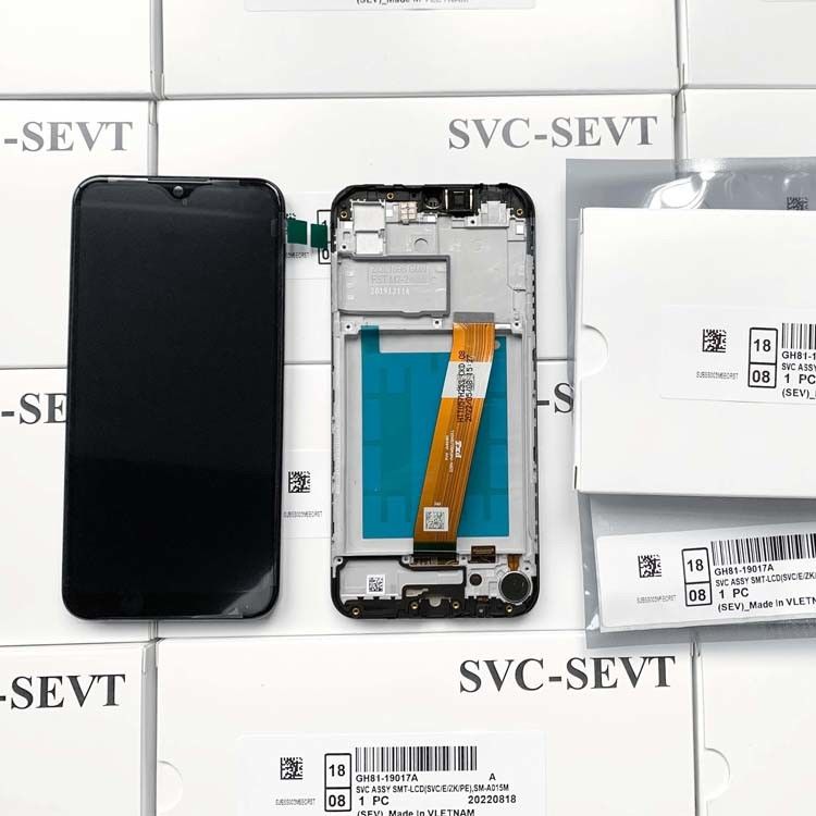 A01 Ekran LCD wyświetlacz lcd z ramką dla  A01 Wholesale Service Pack LCDS  A105 Original Phone Pantalla