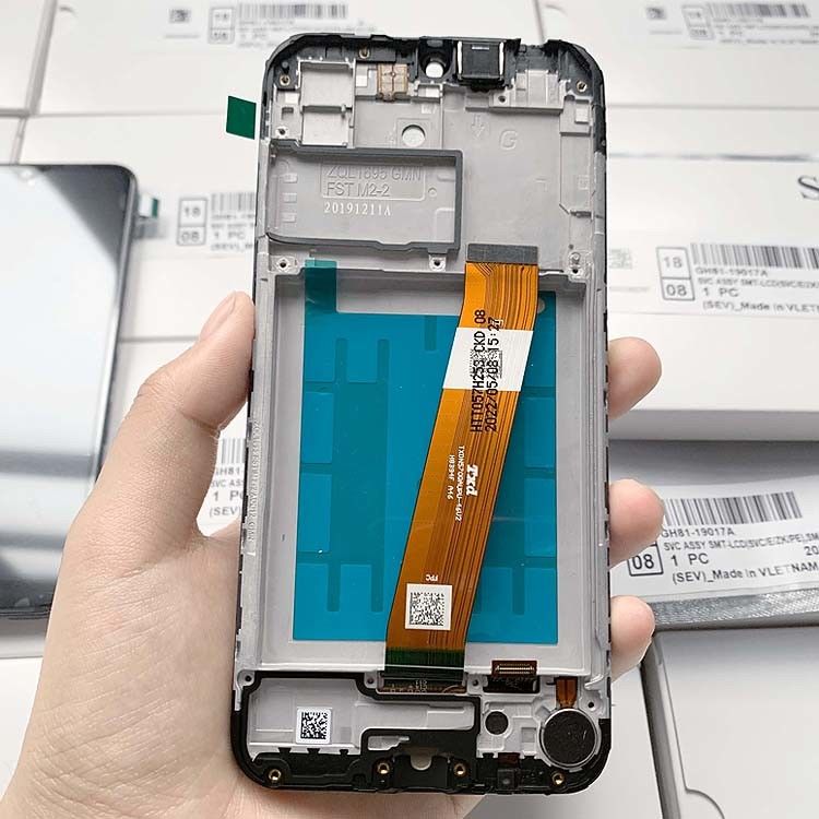 A01 Ekran LCD wyświetlacz lcd z ramką dla  A01 Wholesale Service Pack LCDS  A105 Original Phone Pantalla