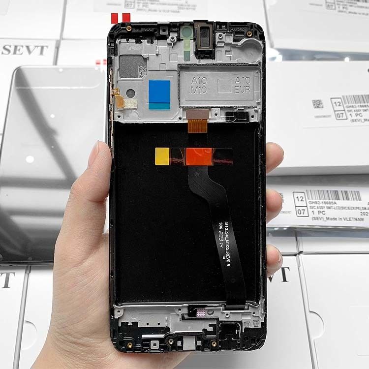 M10 LCD z ramką dla  M10 Mobilny Telefon Ekran dotykowy  M105 Oryginalny pakiet serwisowy LCDS Pantalla