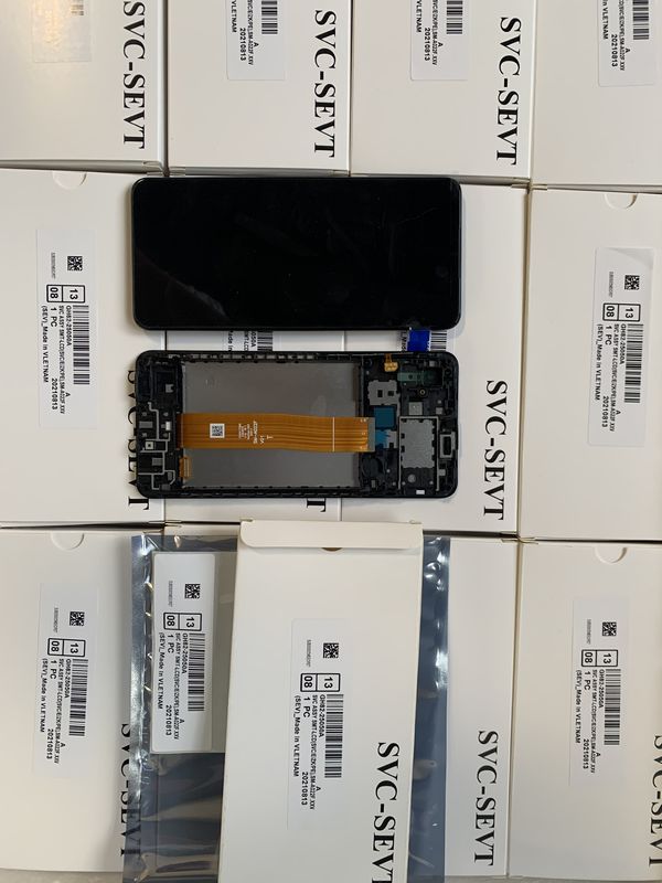 Wyświetlacz LCD A02 z ramą dla  A022 oryginalny ekran dotykowy cyfryzator Pantalla  A02 Service Pack LCDS