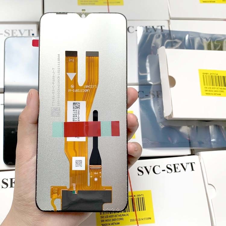 A03 Rdzenny LCD LCD Do  a03 Rdzenny ekran dotykowy telefonu komórkowego Pantalla  A032 Oryginalny pakiet serwisowy Ekran LCD