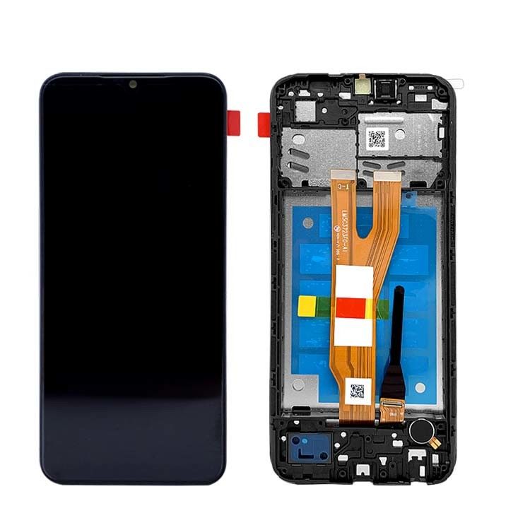 Ekran LCD z ramą dla  a03 Core Original Service Pack LCDS  A032 Mobile Pantalla