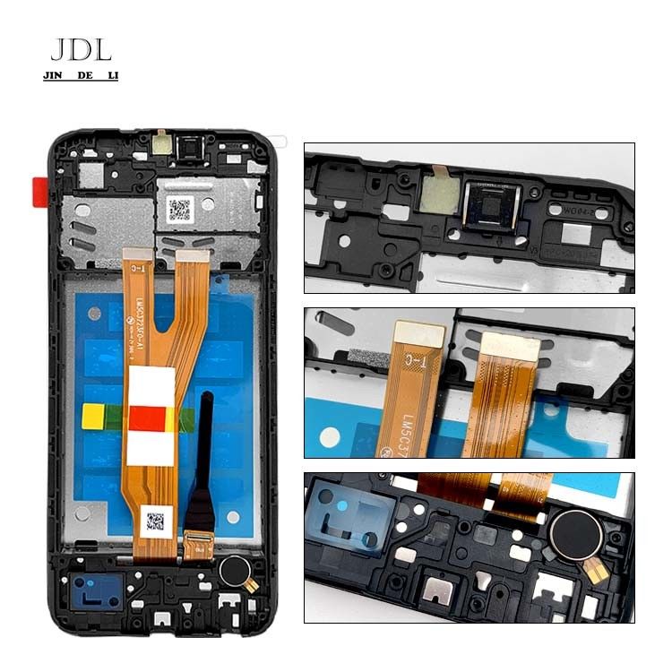 Ekran LCD z ramą dla  a03 Core Original Service Pack LCDS  A032 Mobile Pantalla