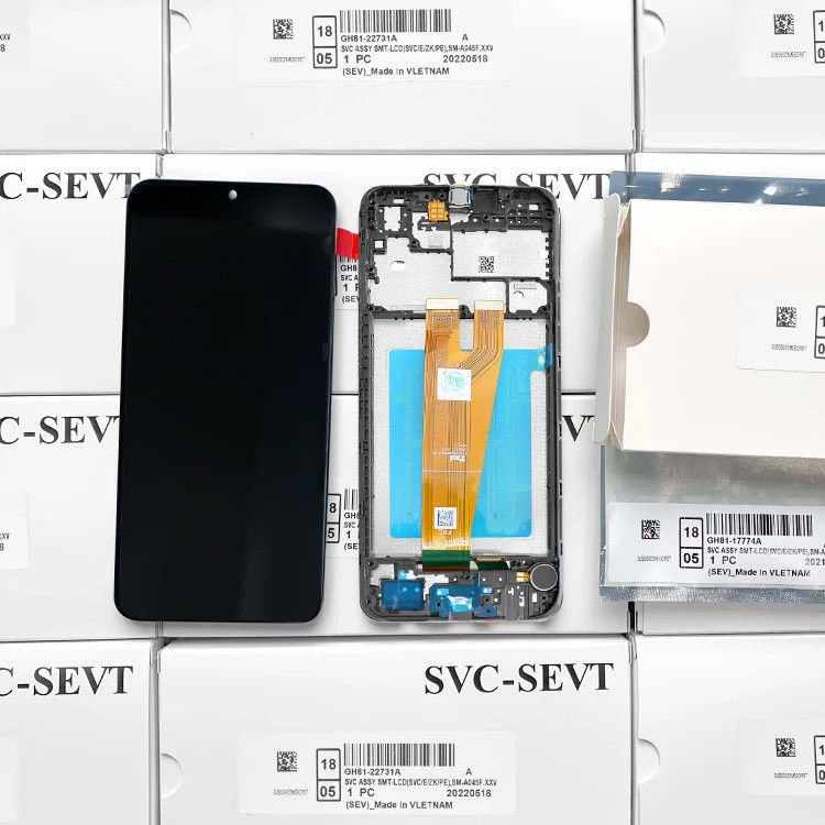 A045 Ekran LCD z ramą Do  a045 Telefon komórkowy dotykowy Pantalla  A04 Oryginalny pakiet serwisowy