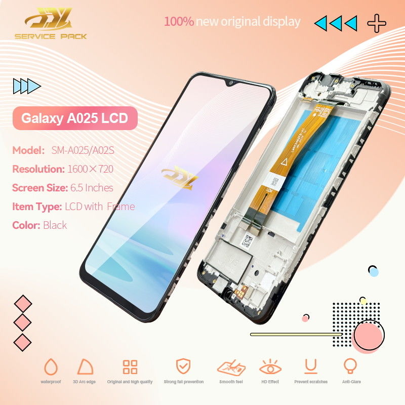 100% przetestowany QC A02S LCD zamienna Anti Static Bag Pack Czarny mobilny wyświetlacz LCD