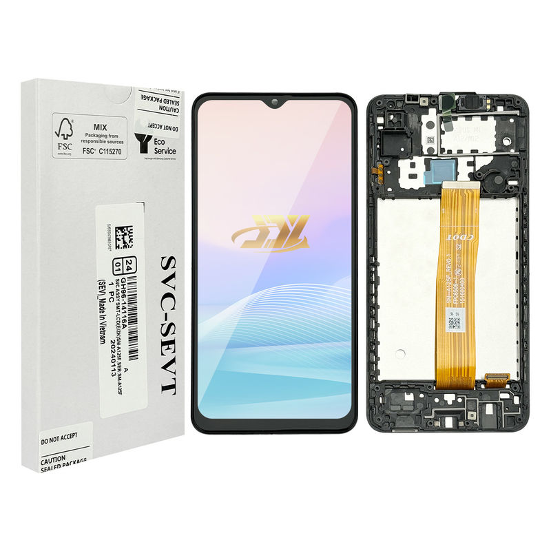A125 oryginalny LCD Panatlla z ramką For  a125 Service Pack LCDS Screen  A125 Mobilny telefon wyświetlacz dotykowy